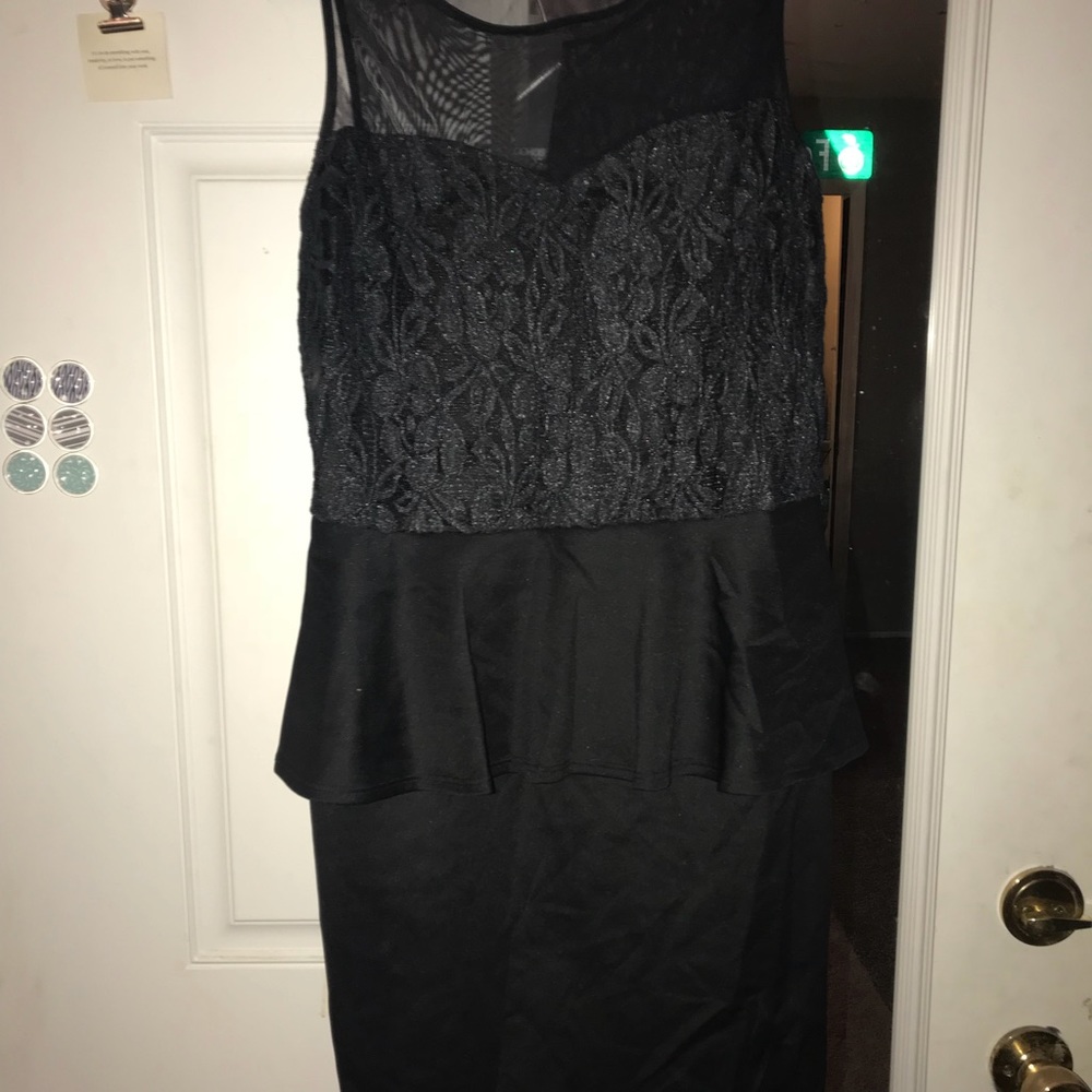 Black dress with lace detail